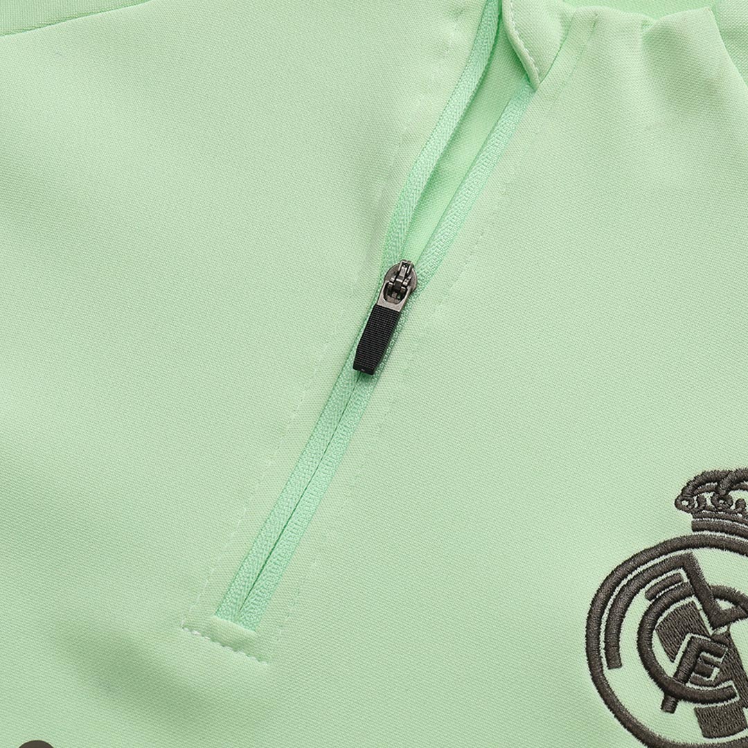 Real Madrid Zipper Sweatshirt Kit(Top+Pants) 25/26 Green
