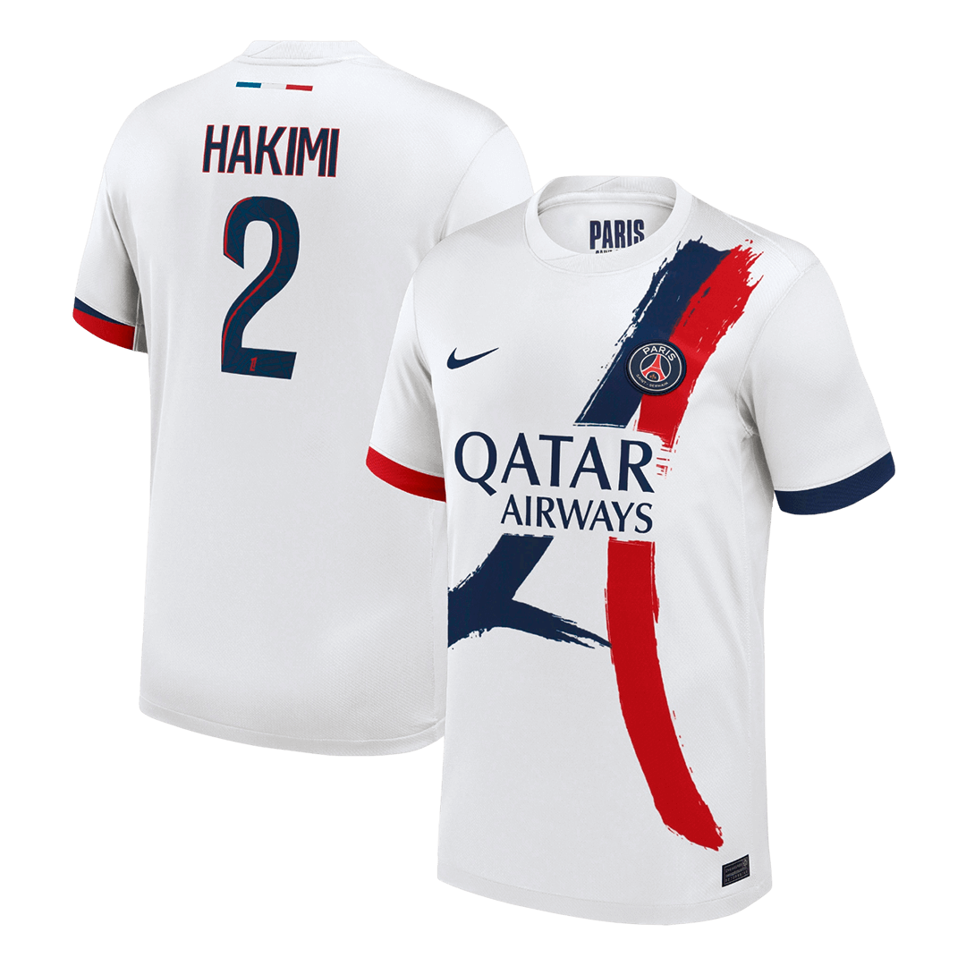 HAKIMI #2 Authentic PSG Away Soccer Jersey 25/26 White