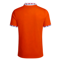 Men Retro Fan Version 1996 Netherlands Home Soccer Jersey Orange