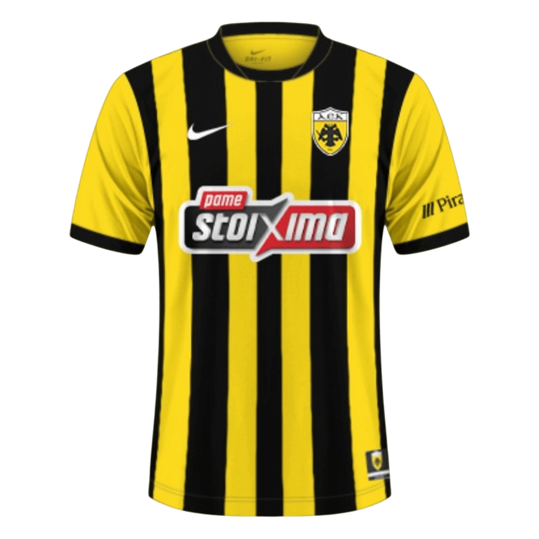 AEK Athens Home Soccer Jersey 25/26 Black&Yellow