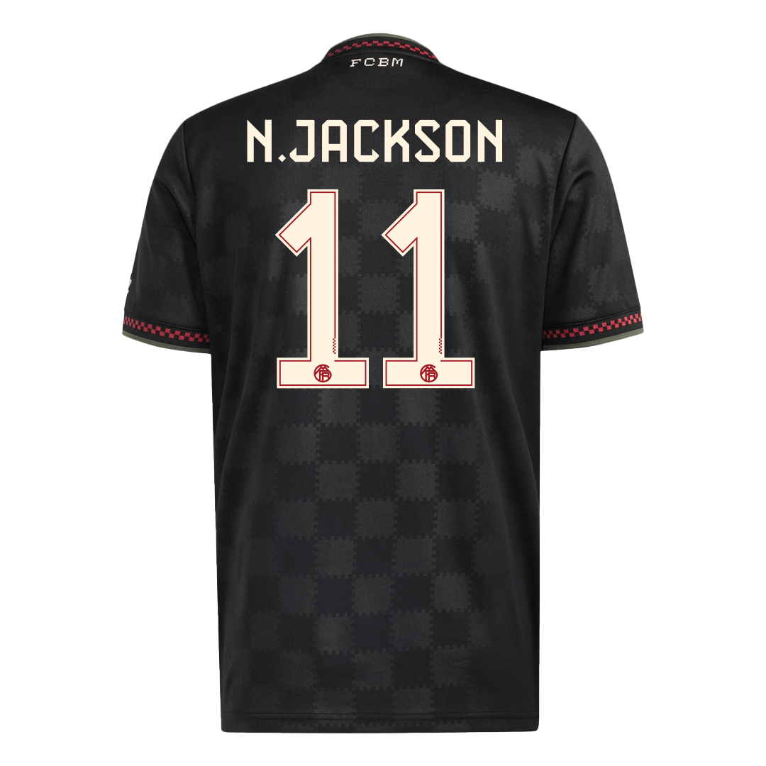 N.JACKSON #11 Bayern Munich Third Away Soccer Jersey 2025/26 Black