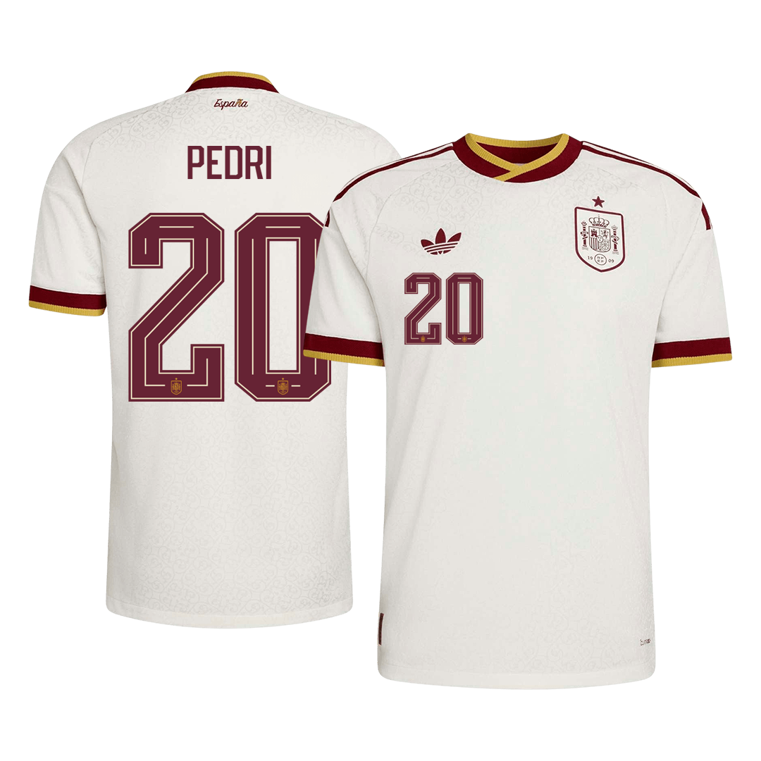 PEDRI #20 Player Version Spain Away Soccer Jersey World Cup 2026 White