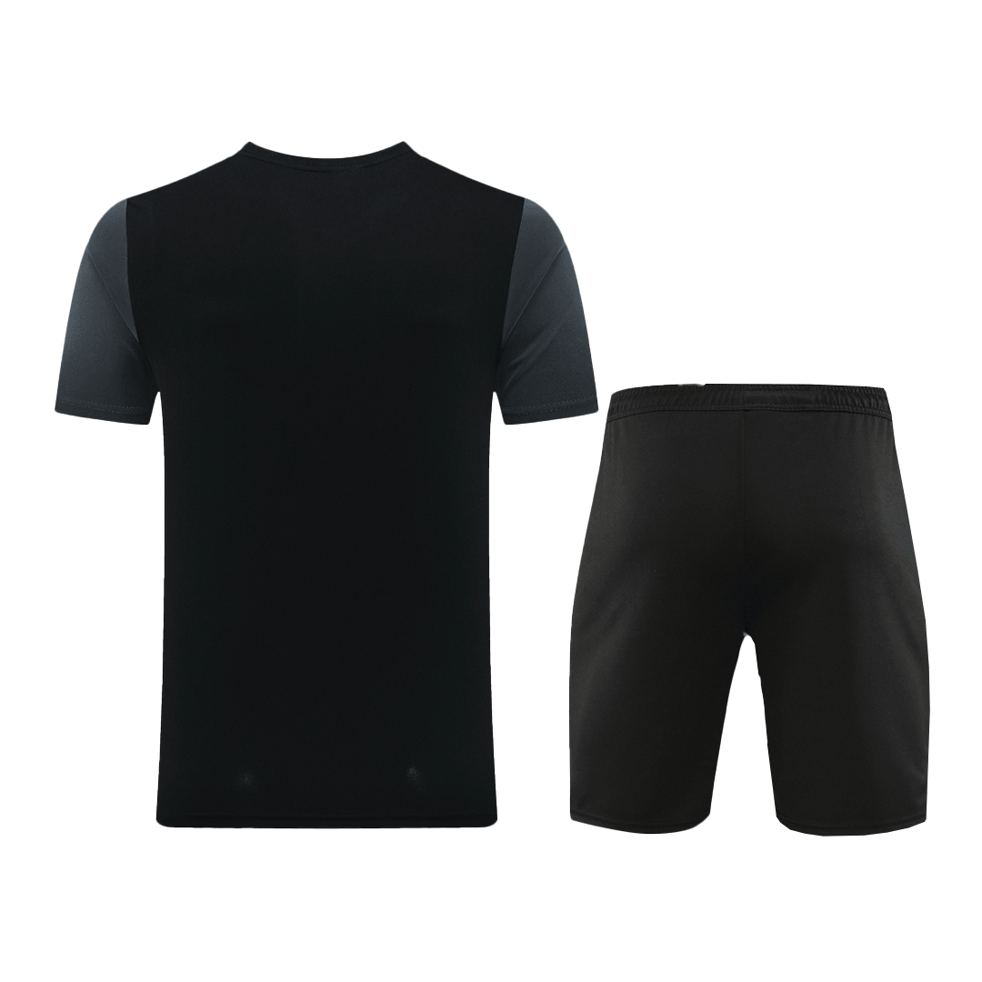 NK-ND03 Anpassbares Team-Trikot-Set (Shirt + Short) Schwarz &amp; Grau
