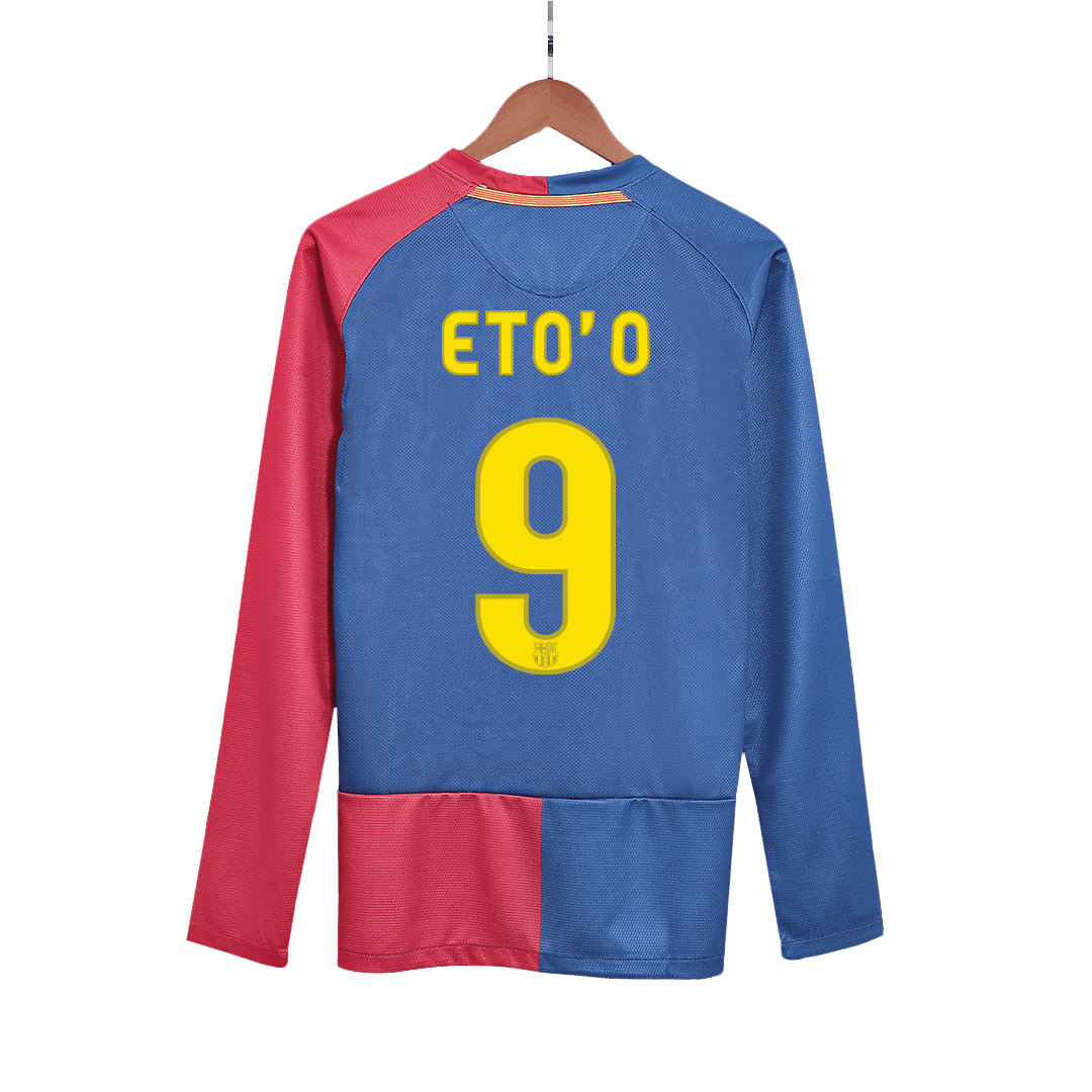 Barcelona ETO'O #9 Home Soccer Jersey Retro 2008/09 – Langarm (UCL Final)