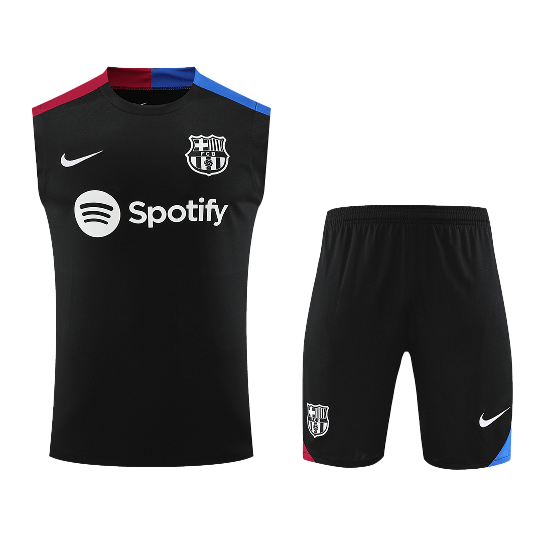 Barcelona Pre-Match Training Soccer Jersey Kit 2024/25 (Jersey+Shorts)
