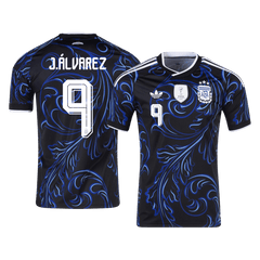 J. ÁLVAREZ #9 Argentina Away Soccer Jersey World Cup 2026 Black
