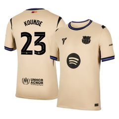 KOUNDE #23 Barcelona Away Soccer Jersey 2025/26 Yellow - UCL