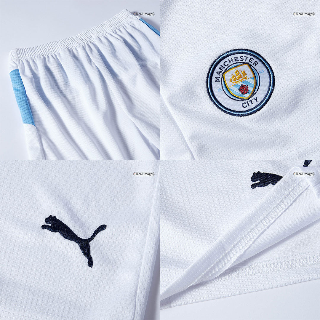 Kid's Manchester City Home Soccer Jersey Kit(Jersey+Shorts) 2025/26 Blue
