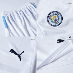 Kid's Manchester City Home Soccer Jersey Kit(Jersey+Shorts) 2025/26 Blue