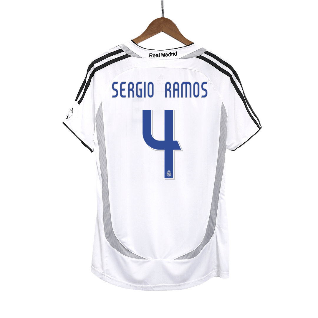 Real Madrid SERGIO RAMOS #4 Heim-Fußballtrikot Retro 2006/07