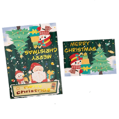 Custom Christmas Card – Snowman with Gifts – Personalized Message